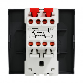 Выключатель перекрестный Schneider Electric Unica New 1-клавишный схема 7 2 модуля антрацит NU320554