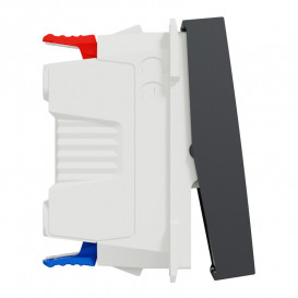 Вимикач Schneider Electric Unica New 1-клавішний з нейтраллю 1 модуль антрацит NU310354S