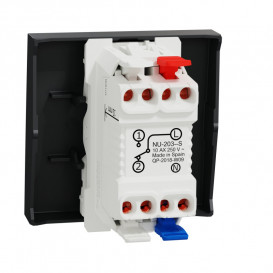 Выключатель Schneider Electric Unica New 1-клавишный с нейтралью схема 6 2 модуля антрацит NU320354S