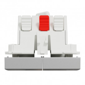 Вимикач Schneider Electric Unica New 2-клавішний 2 х схема 6 2 модулі алюміній NU321330