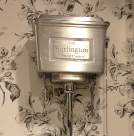 Высокий сливной бачок для унитаза Burlington полированный алюминий T58 ALU