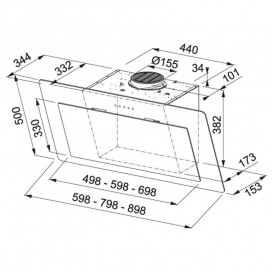 Вытяжка для кухни Franke Neo FNO 605 BK 60 см сенсорная черное стекло 330.0591.778