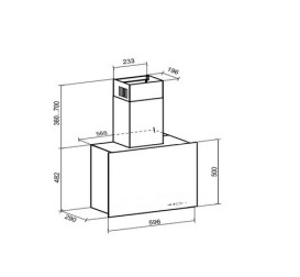 Вытяжка для кухни Granado Bilbao 1614-1200 black glass GCH516411