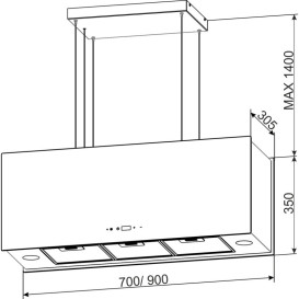 Вытяжка для кухни Granado Segovia 4914-1200 black glass GCH859411