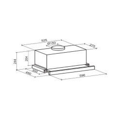 Витяжка для кухні Granado Telde 603-1200 телескопічна black GCH336311