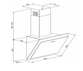 Вытяжка для кухни Granado Vivares 1614-1200 white glass GCH336455