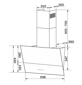 Витяжка для кухні Granado Vivares 613-1100 white glass GCH316355