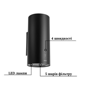 Вытяжка для кухни Granado Yunkos 1604-1200 black GCH7436411