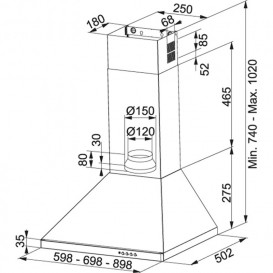 Вытяжка для кухни настенная Franke Linfa FDL 964 XS нержавеющая сталь 110.0015.213