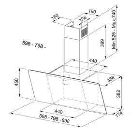 Витяжка для кухні настінний Franke Vertical Evo FPJ 815 V WH A біле скло 330.0499.631
