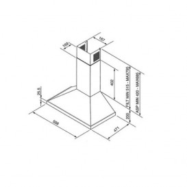 Вытяжка для кухни навесная Apell Cappe класс энергосбережения D нержавеющая сталь CD6XE