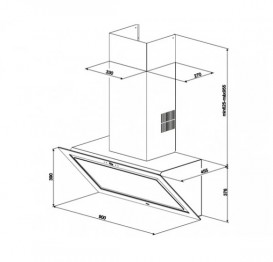 Витяжка для кухні підвісна Teka Maestro DLV 998 нержавіюча сталь/чорне скло 40437210