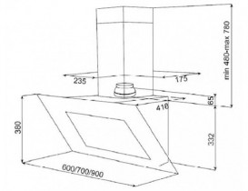 Витяжка для кухні підвісна Teka Maestro DVT 980 чорне скло 40483532