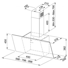 Вытяжка для кухни пристенная Franke Vertical Evo FPJ 615 V WH A белое стекло 110.0361.903