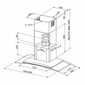 Вытяжка для кухни пристенная Franke Glass Soft FGC 625 XS LED нержавеющая сталь/прозрачное стекло 110.0389.111