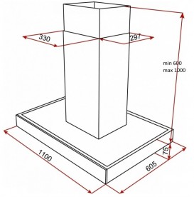 Витяжка для кухні Teka Maestro DPL 1180 ISLAND нержавіюча сталь 40483180