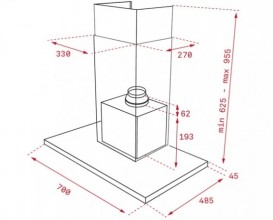 Вытяжка для кухни пристенная Teka Maestro DLH 786 T нержавеющая сталь/черное стекло 40487181