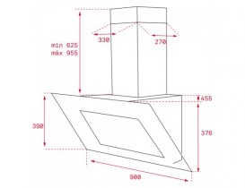 Вытяжка для кухни пристенная Teka UrbanColor DLV 985 SM дымчатый серый 112930010
