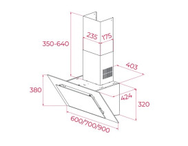 Вытяжка для кухни Teka DVT PRO 98780 TCS BK черное стекло 112930061