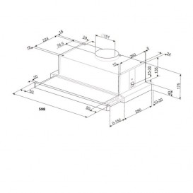 Вытяжка для кухни встраиваемая Apell Cappe класс энергосбережения F нержавеющая сталь CSET61E