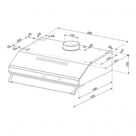 Витяжка для кухні вбудована Apell Cappe клас енергозбереження E чорний CT61NEE