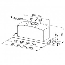 Вытяжка для кухни встраиваемая Franke Box Plus FBI Flush 540 XS 53 см нержавеющая сталь 305.0593.672