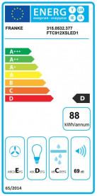 Витяжка для кухні вбудована Franke Flexa FTC 912 XS LED1 90 см нержавіюча сталь 315.0532.377