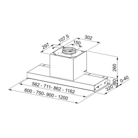 Вытяжка для кухни встраиваемая Franke Style FSTS DRIP FREE 60 X нержавеющая сталь 305.0702.609