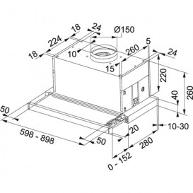 Витяжка для кухні вбудована Franke Maxima FTC 926L / FTC 926 LED0 / FTC 926 XS V2 нержавіюча сталь 110.0275.346
