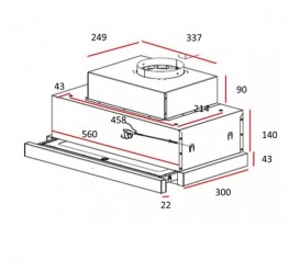 Витяжка для кухні вбудована Teka Total CNL 6610 нержавіюча сталь 40436830