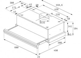 Витяжка для кухні вбудована Teka Total CNL 6400 нержавіюча сталь 40436800