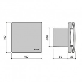 Витяжний вентилятор Maico AWB 100 C 0084.0300