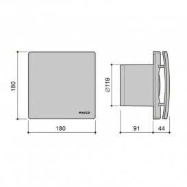 Вытяжной вентилятор Maico AWB 120 C 0084.0303