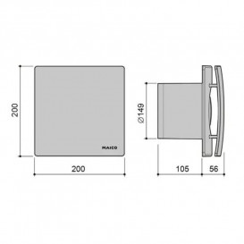 Витяжний вентилятор Maico AWB 150 C 0084.0306