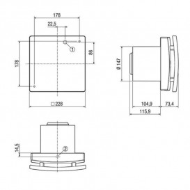 Витяжний вентилятор Maico ECA 150 ipro 0084.0085