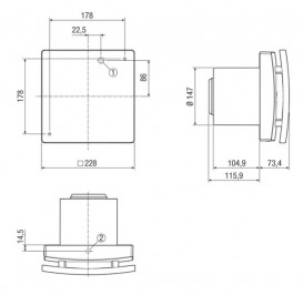 Витяжний вентилятор Maico ECA 150 ipro KVZC таймер 0084.0086