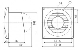 Вытяжной вентилятор Maico ECA Piano Н датчик влажности таймер 0084.0082