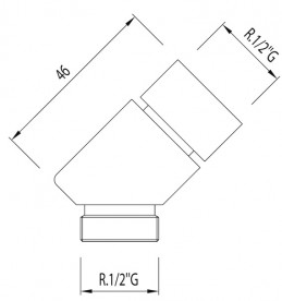 Вивід для душу Tres для змішувача на борт ванни хром 913414580