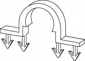 Якірні скоби TECE TECEfloor 10plus для кріплення труб до кріпильних листів 14–17 мм 77610025