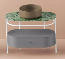 Ящик для консоли Artceram Flair 4.0 выдвижной МДФ platinum ACM038 52