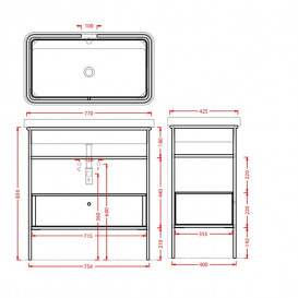 Ящик для консолі Artceram Fuori Scala висувний МДФ коричневий матовий ACM040 56