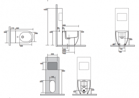 Задняя панель для биде Kerasan Ego/Flo с полкой для аксессуаров белый 248201
