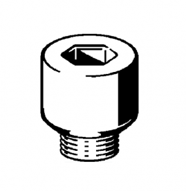 Заглушка для випробування Viega 1516.512 G½ з внутрішнім шестикутником 105419