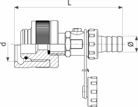 Заглушка для випробування Viega 2269 d35 мм латунь 144111