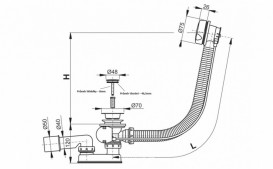 Заглушка для сифона AlcaPlast P0037-ND