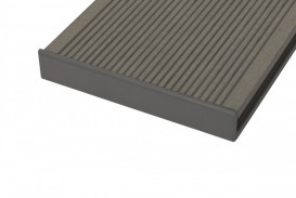 Заглушки для террасной доски Bergdeck дерево/ПВХ антрацит (упаковка 12 шт) BDZD01