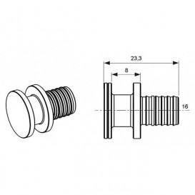 Заглушка Tece TECEflex латунь 16 мм 720516