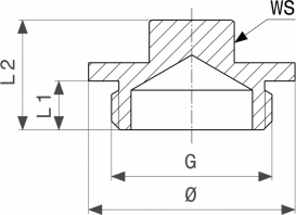 Заглушка Viega 1751 G½ латунь хромована 105099