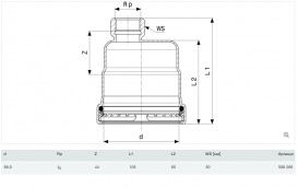 Заглушка Viega Prestabo XL 1156XL 88.9хRp3/4 нелегована сталь 598266