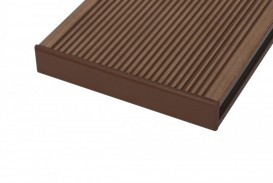 Заглушки для террасной доски Bergdeck дерево/ПВХ каштан (упаковка 12 шт) BDZD04